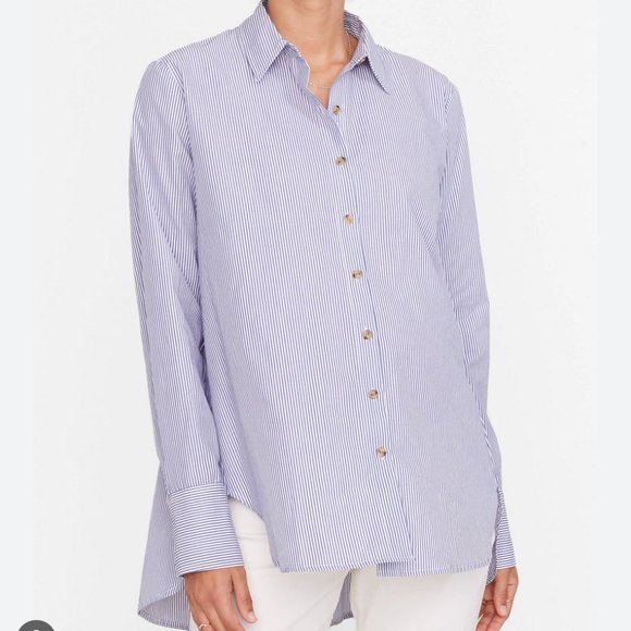 Hatch Tops - Hatch Maternity The Classic Buttondown Striped Size 2